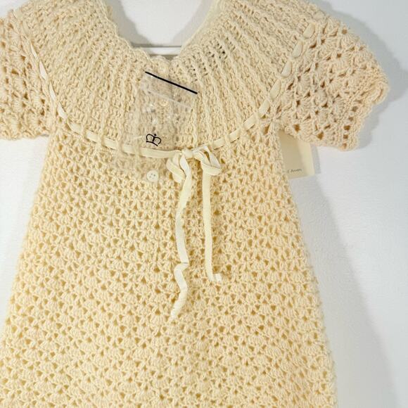 NWT Paula Cahen d' Anvers Cream 100% Merino Wool Knit Sweater Dress Lined Size 4 - Picture 8 of 12